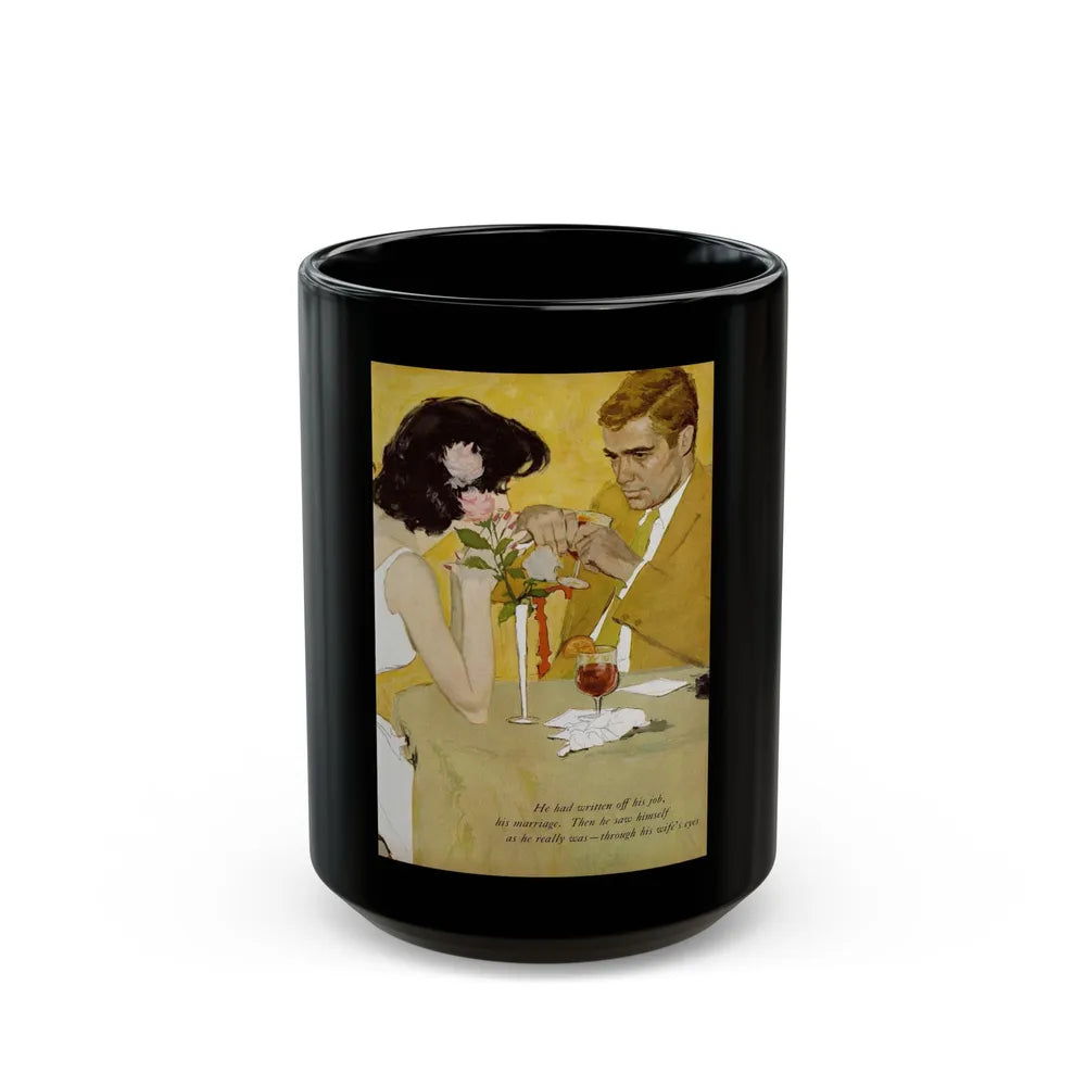 As in A Mirror, Clearly, Redbook, September 1960 - Black Coffee Mug-15oz-Go Mug Yourself