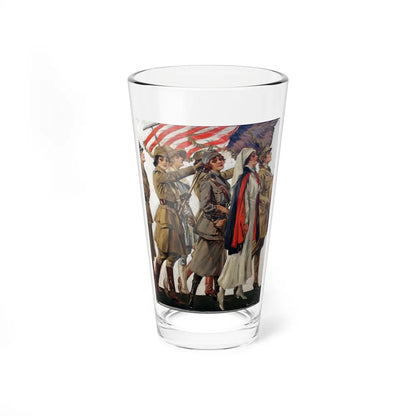 As We Go Marshing On, Life magazine cover, February 6th, 1919 (Magazine Illustration) Pint Glass 16oz-16oz-Go Mug Yourself