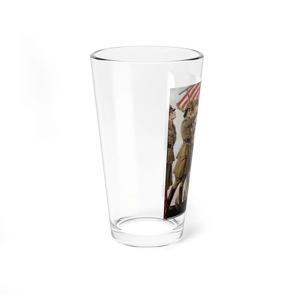 As We Go Marshing On, Life magazine cover, February 6th, 1919 (Magazine Illustration) Pint Glass 16oz-Go Mug Yourself