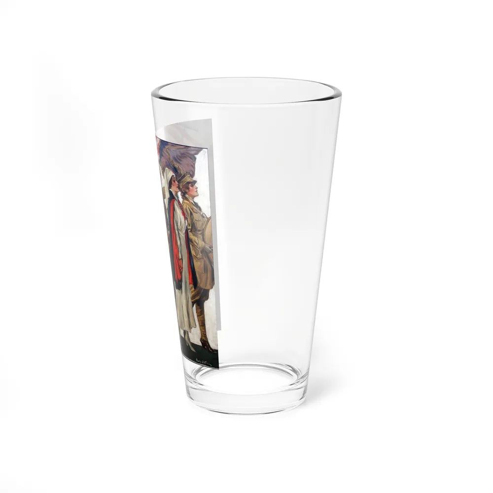 As We Go Marshing On, Life magazine cover, February 6th, 1919 (Magazine Illustration) Pint Glass 16oz-Go Mug Yourself