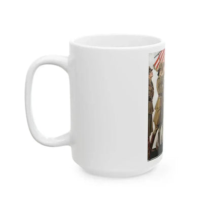 As We Go Marshing On, Life magazine cover, February 6th, 1919 - White Coffee Mug - Go Mug Yourself