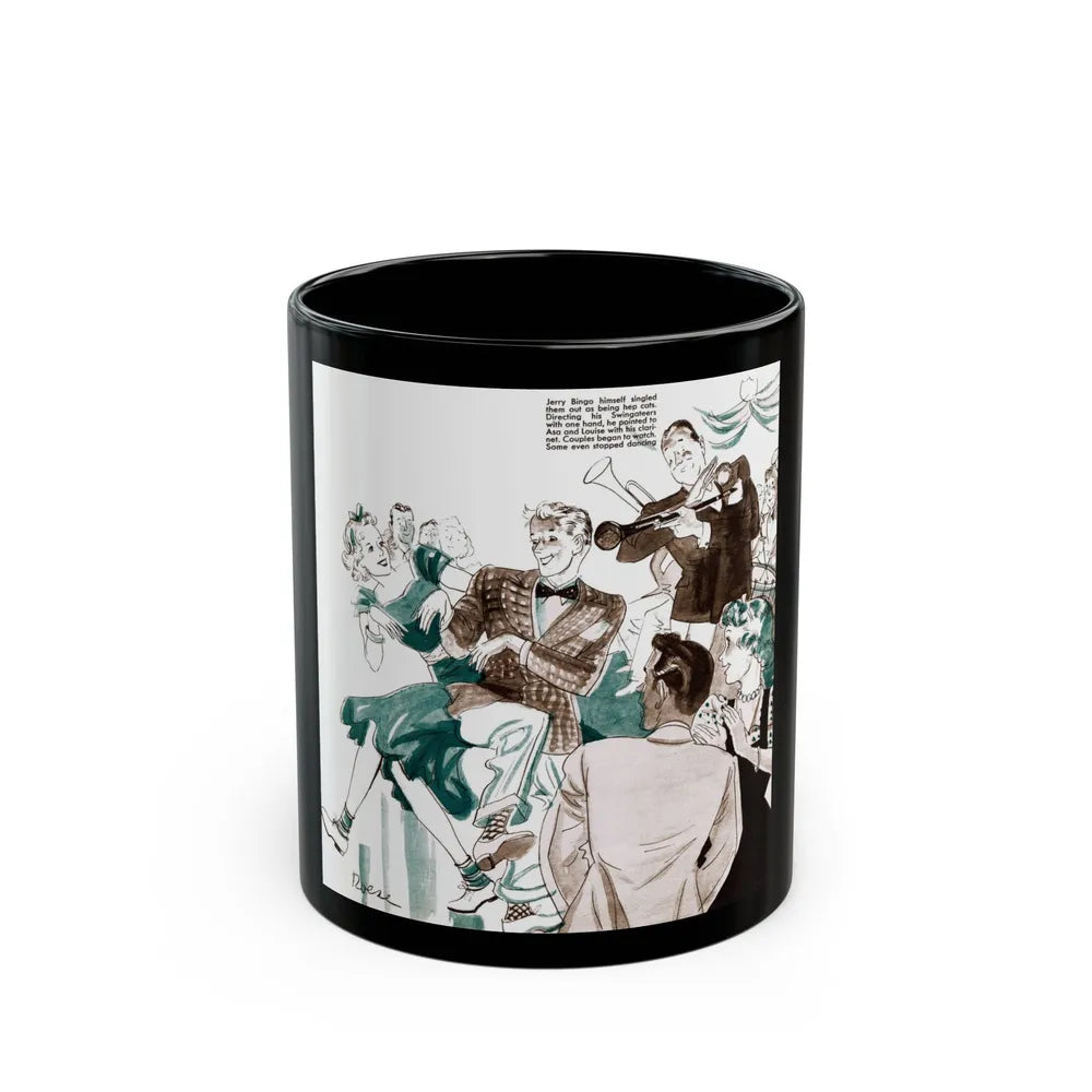 Asa Swing It, The Family Circle, August 19, 1938 - Black Coffee Mug-11oz-Go Mug Yourself