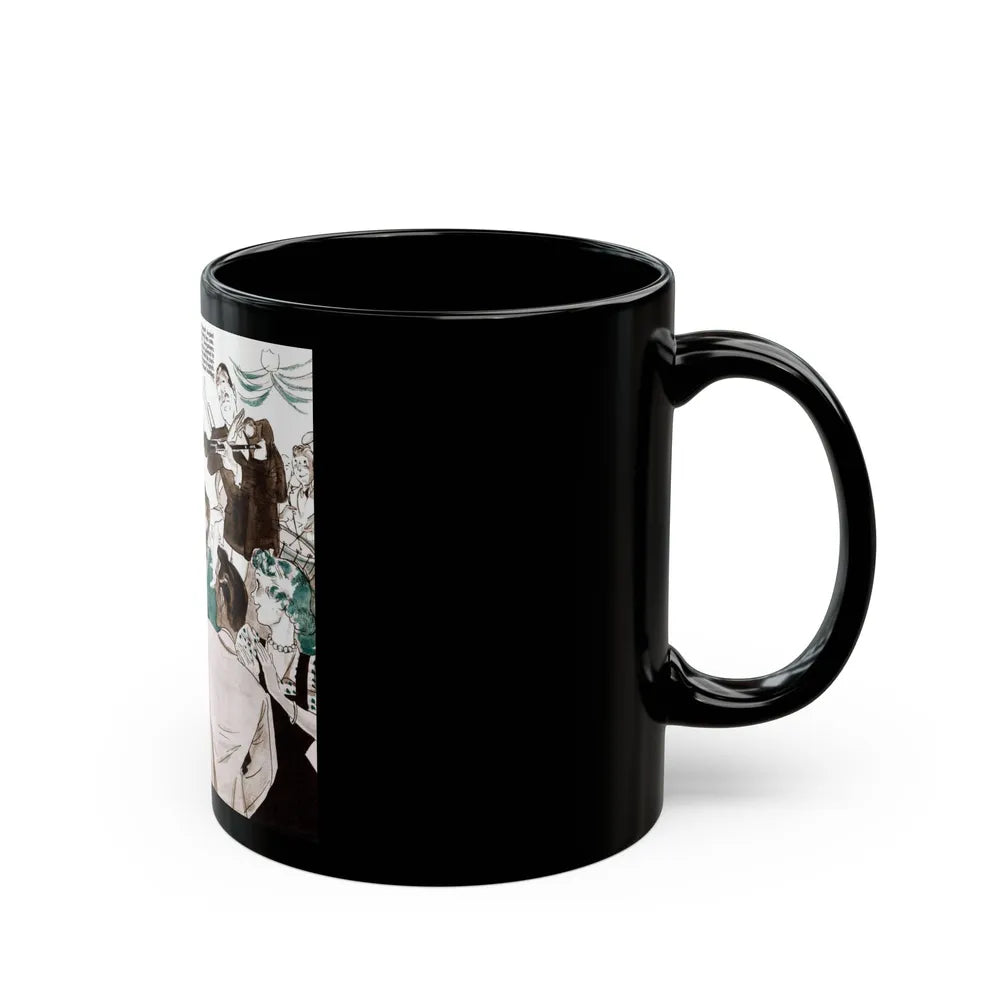 Asa Swing It, The Family Circle, August 19, 1938 - Black Coffee Mug-Go Mug Yourself