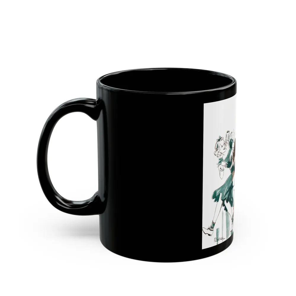 Asa Swing It, The Family Circle, August 19, 1938 - Black Coffee Mug-Go Mug Yourself