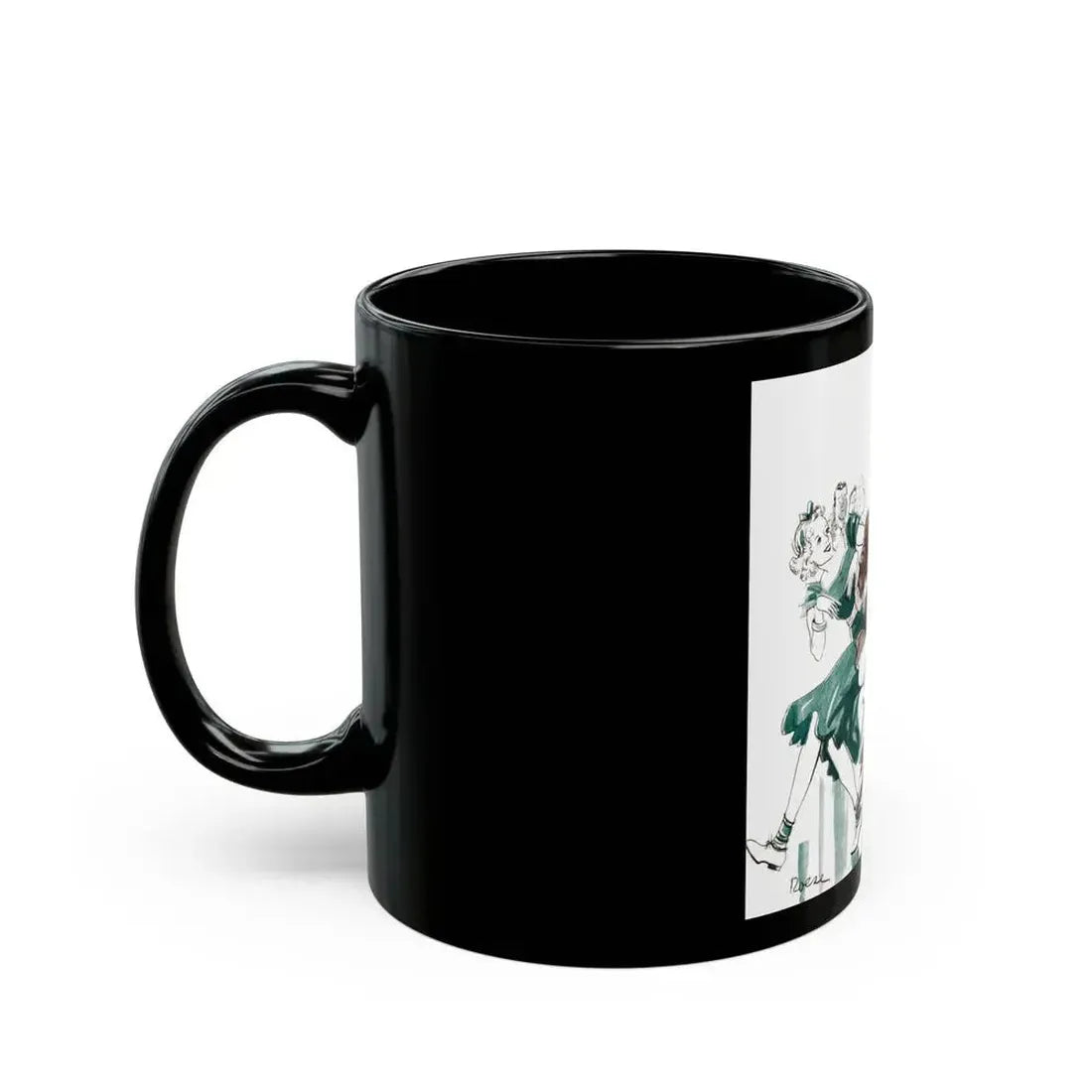 Asa Swing It, The Family Circle, August 19, 1938 - Black Coffee Mug - Go Mug Yourself