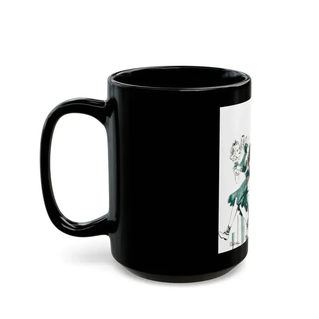 Asa Swing It, The Family Circle, August 19, 1938 - Black Coffee Mug - Go Mug Yourself