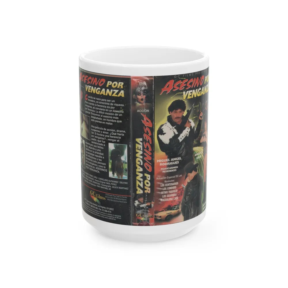 ASESINO POR VENGANZA (VHS COVER) - White Coffee Mug-15oz-Go Mug Yourself