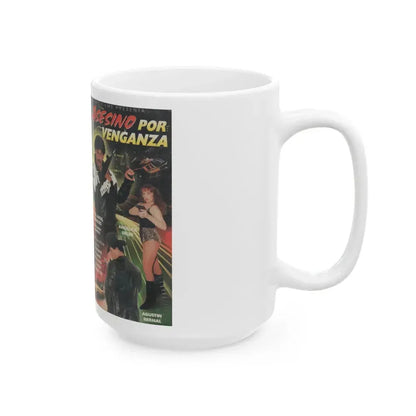 ASESINO POR VENGANZA (VHS COVER) - White Coffee Mug - Go Mug Yourself