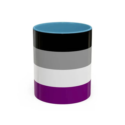 Asexual Pride Flag - Accent Coffee Mug 11oz Light Blue - Go Mug Yourself