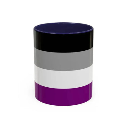 Asexual Pride Flag - Accent Coffee Mug 11oz Navy - Go Mug Yourself
