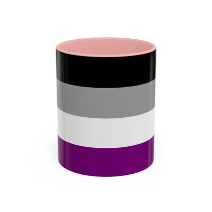 Asexual Pride Flag - Accent Coffee Mug-11oz-Pink-Go Mug Yourself