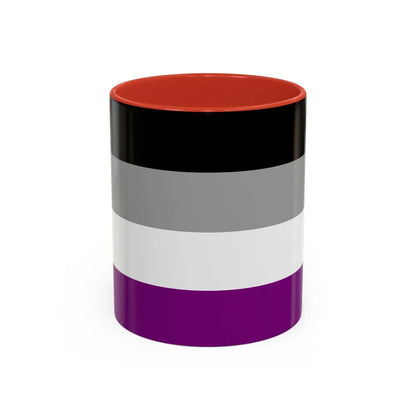 Asexual Pride Flag - Accent Coffee Mug-11oz-Red-Go Mug Yourself