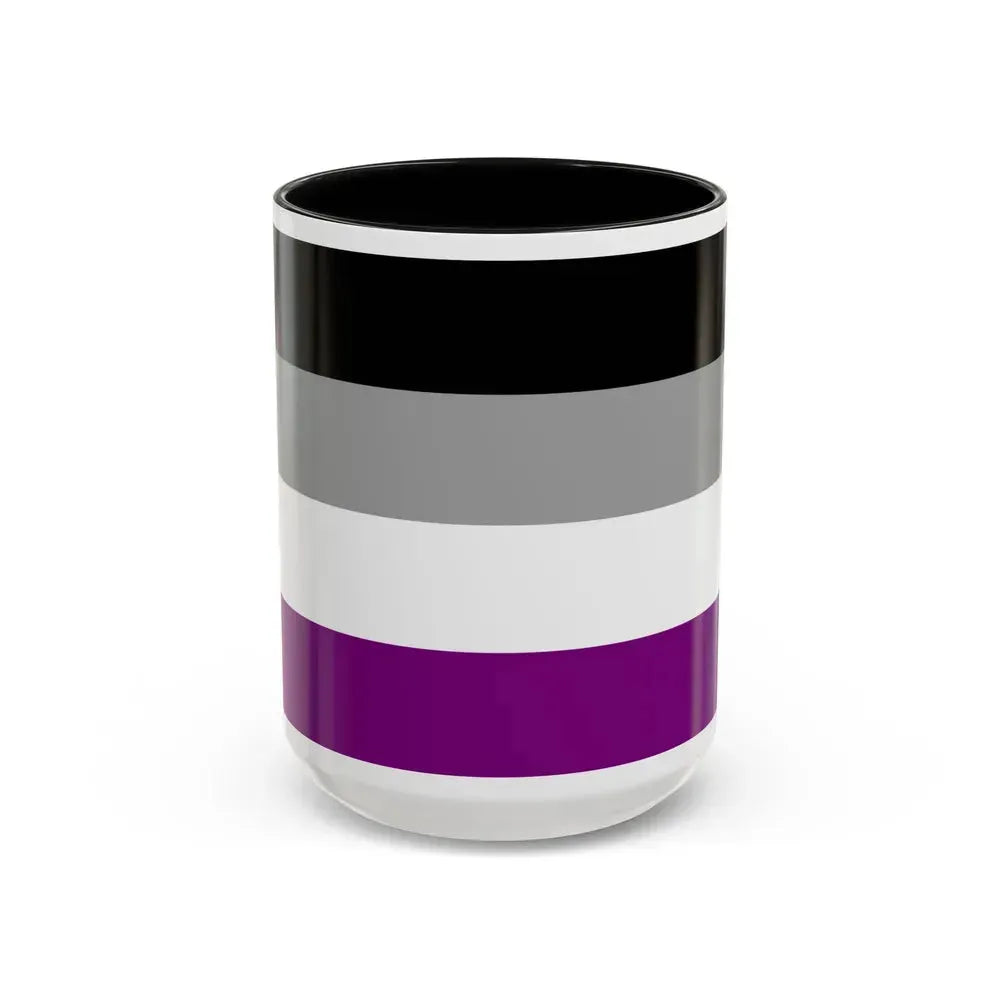 Asexual Pride Flag - Accent Coffee Mug 15oz Black - Go Mug Yourself