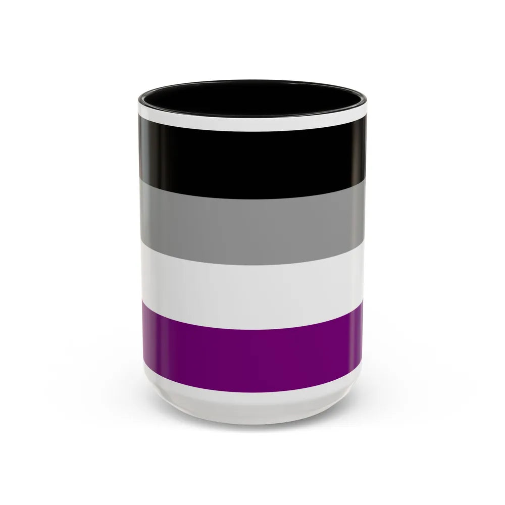 Asexual Pride Flag - Accent Coffee Mug-15oz-Black-Go Mug Yourself