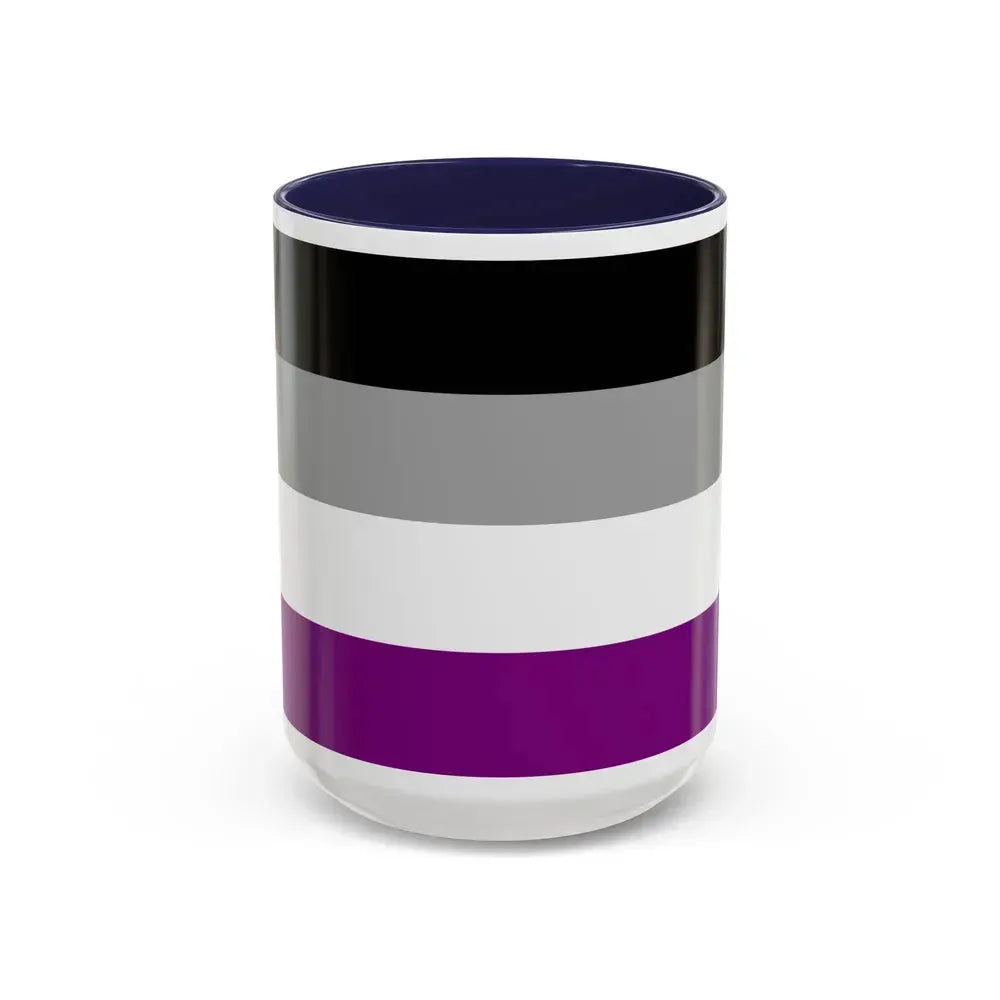 Asexual Pride Flag - Accent Coffee Mug 15oz Navy - Go Mug Yourself