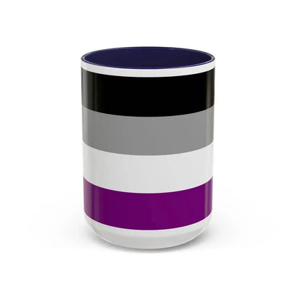 Asexual Pride Flag - Accent Coffee Mug 15oz Navy - Go Mug Yourself
