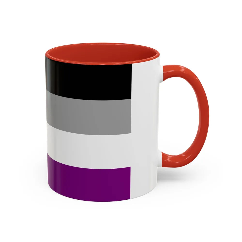 Asexual Pride Flag - Accent Coffee Mug-Go Mug Yourself