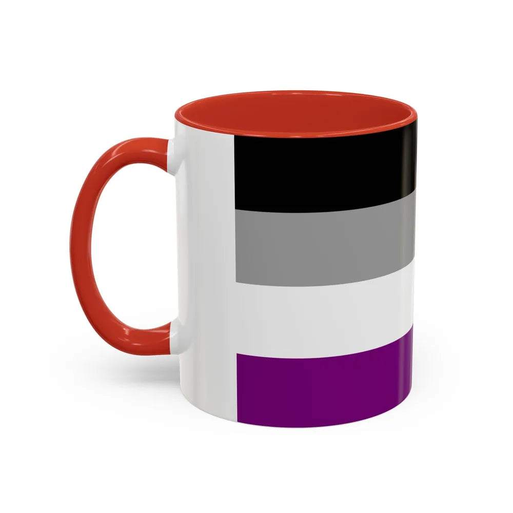 Asexual Pride Flag - Accent Coffee Mug-Go Mug Yourself