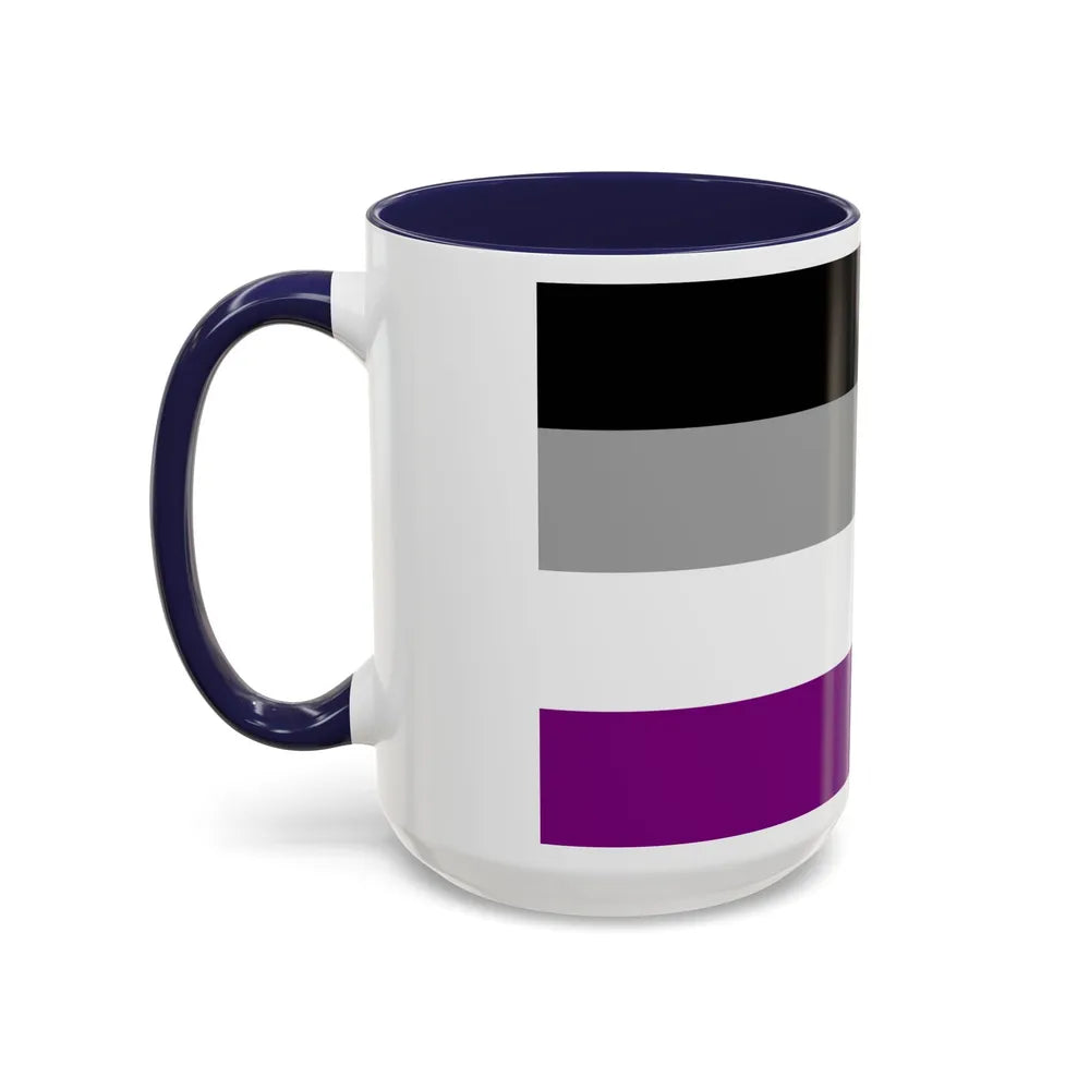 Asexual Pride Flag - Accent Coffee Mug-Go Mug Yourself