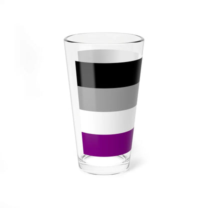 Asexual Pride Flag - Pint Glass 16oz-Go Mug Yourself