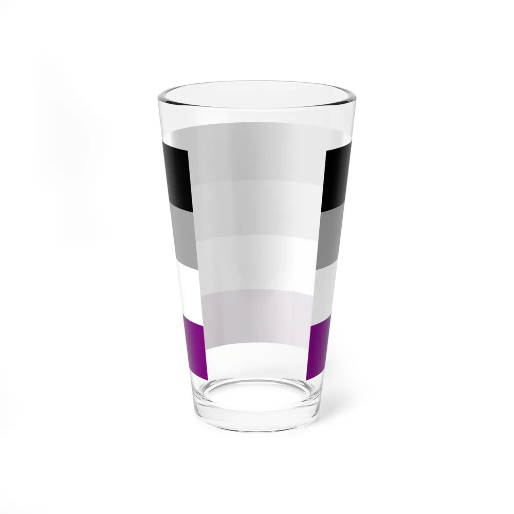 Asexual Pride Flag - Pint Glass 16oz-Go Mug Yourself