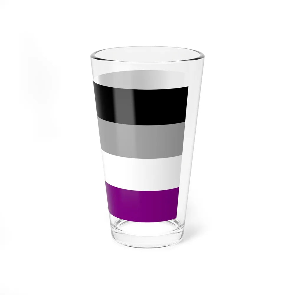 Asexual Pride Flag - Pint Glass 16oz-Go Mug Yourself