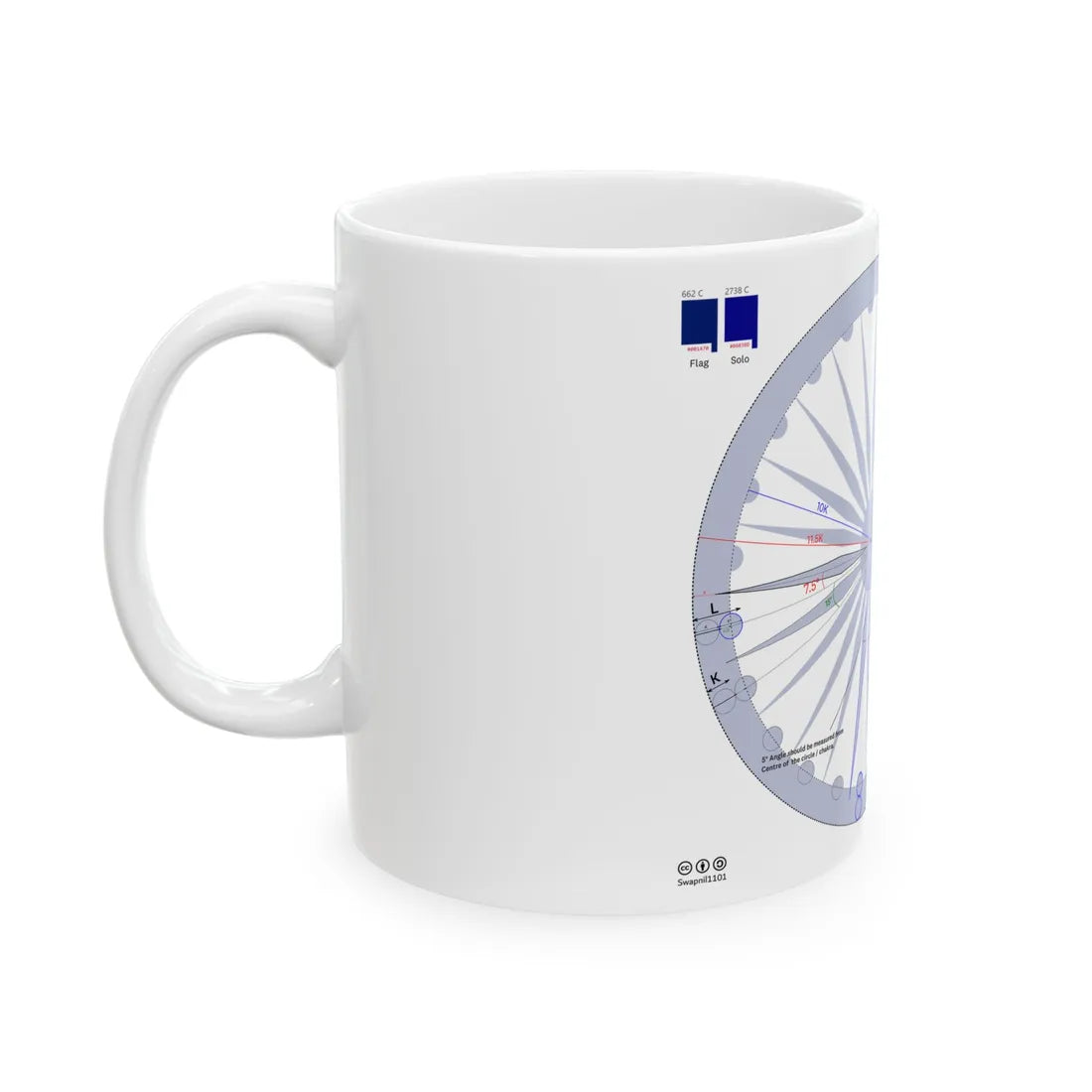 Ashoka Chakra Construction sheet (India) White Coffee Mug - Go Mug Yourself