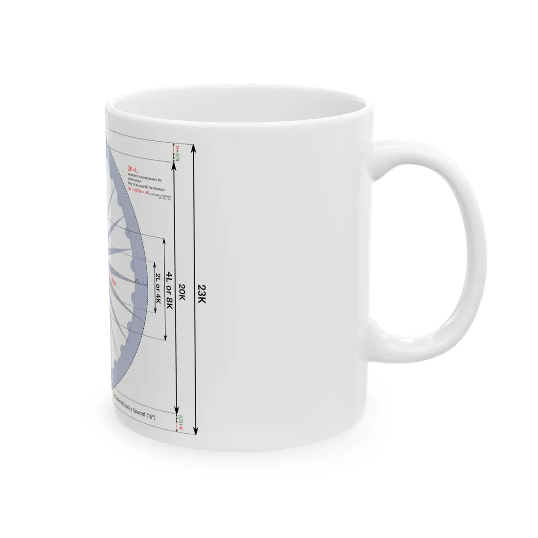 Ashoka Chakra Construction sheet (India) White Coffee Mug - Go Mug Yourself