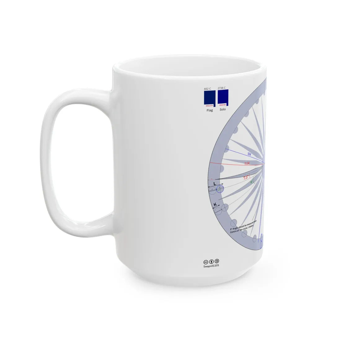 Ashoka Chakra Construction sheet (India) White Coffee Mug - Go Mug Yourself
