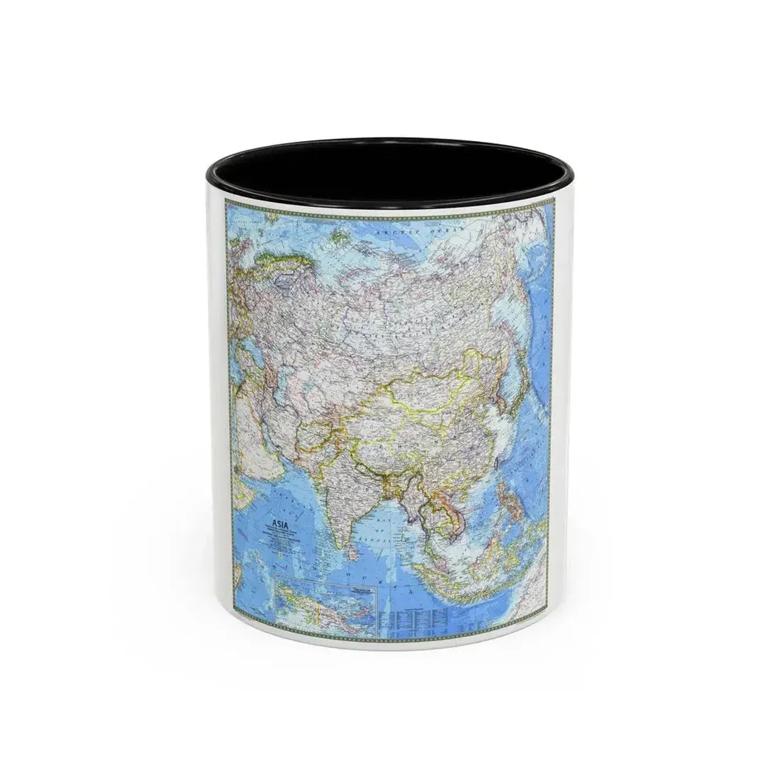 Asia (1971) (Map) Accent Coffee Mug 11oz Black - Go Mug Yourself