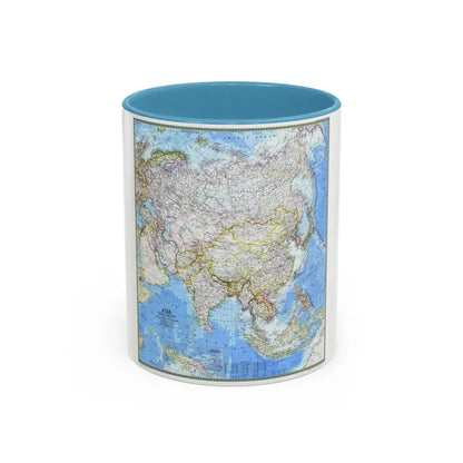 Asia (1971) (Map) Accent Coffee Mug 11oz Light Blue - Go Mug Yourself