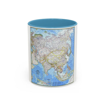 Asia (1971) (Map) Accent Coffee Mug-11oz-Light Blue-Go Mug Yourself