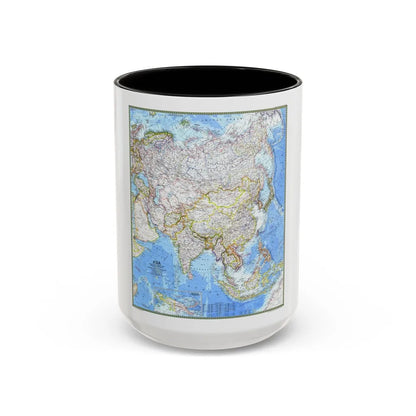 Asia (1971) (Map) Accent Coffee Mug-15oz-Black-Go Mug Yourself