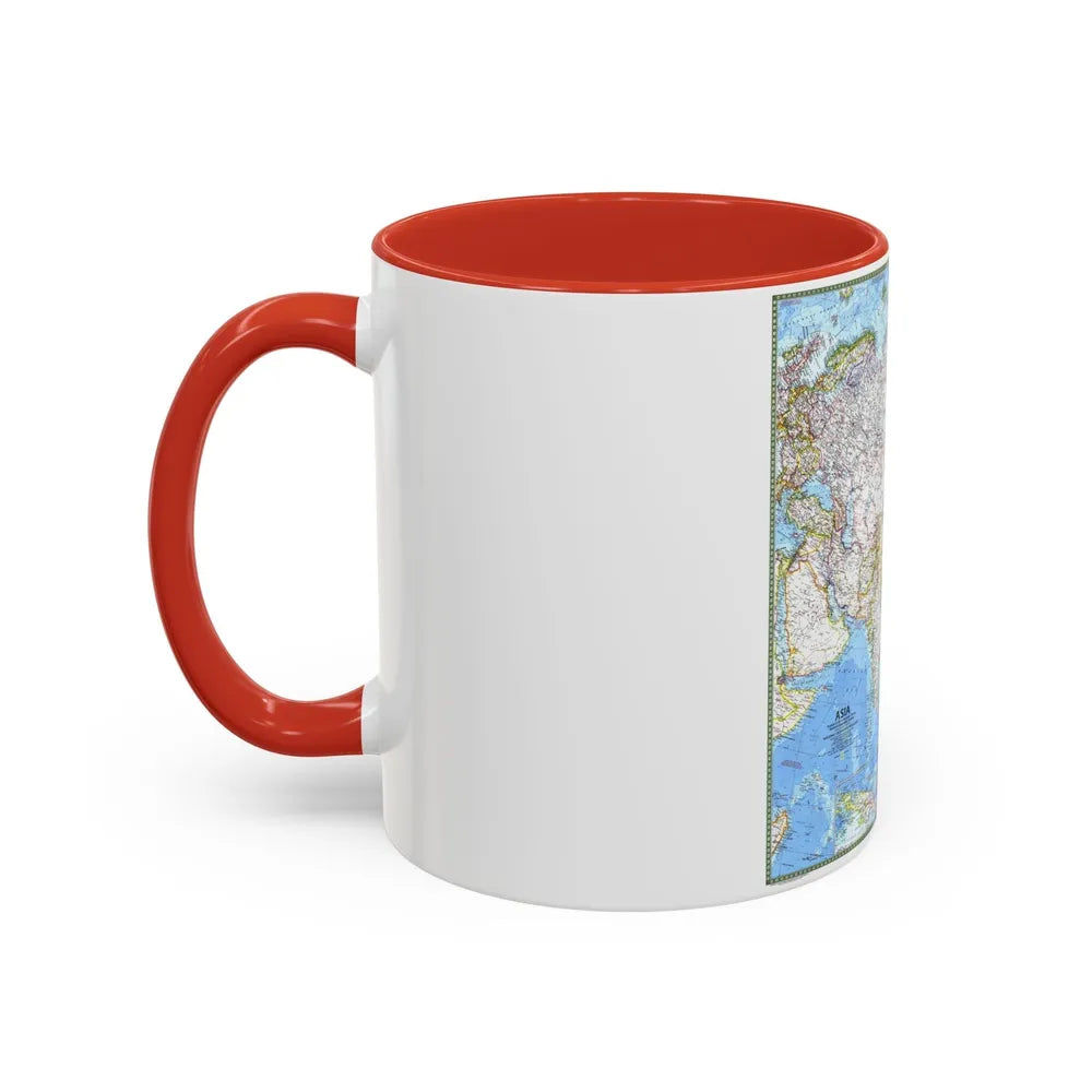 Asia (1971) (Map) Accent Coffee Mug-Go Mug Yourself