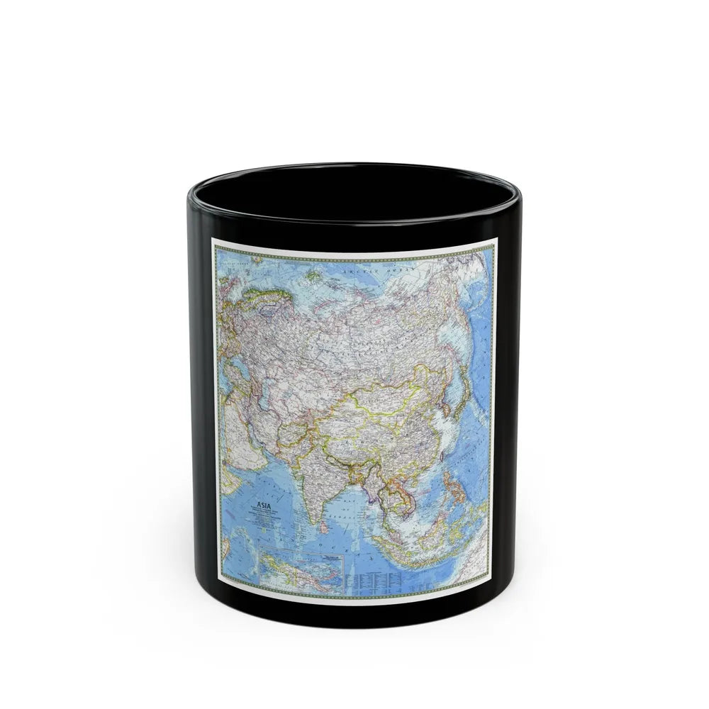 Asia (1971) (Map) Black Coffee Mug-11oz-Go Mug Yourself