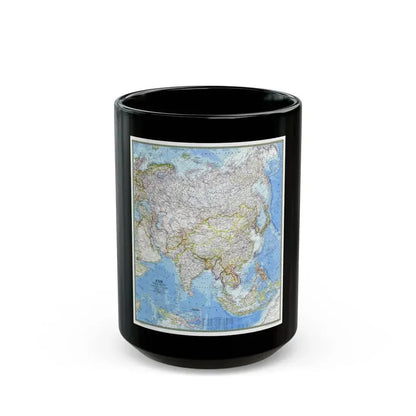 Asia (1971) (Map) Black Coffee Mug 15oz - Go Mug Yourself