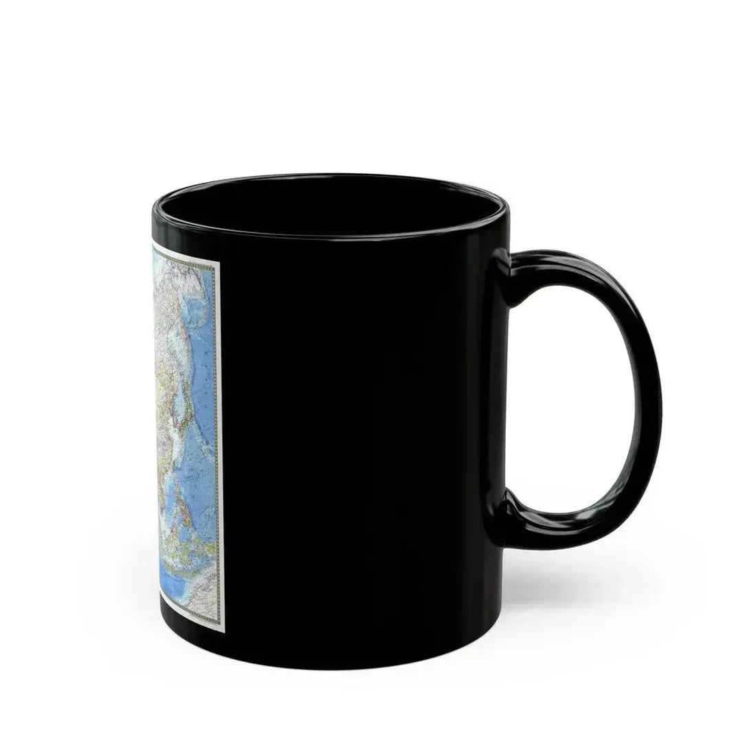 Asia (1971) (Map) Black Coffee Mug - Go Mug Yourself
