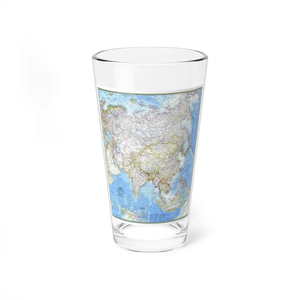 Asia (1971) (Map) Pint Glass 16oz-16oz-Go Mug Yourself