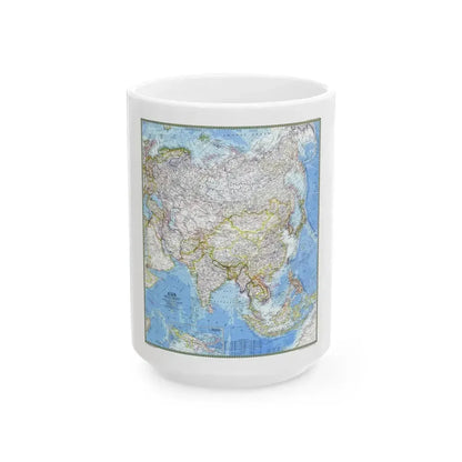 Asia (1971) (Map) White Coffee Mug 15oz - Go Mug Yourself
