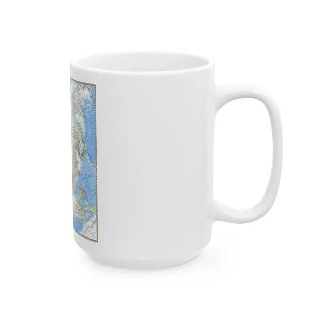 Asia (1971) (Map) White Coffee Mug - Go Mug Yourself