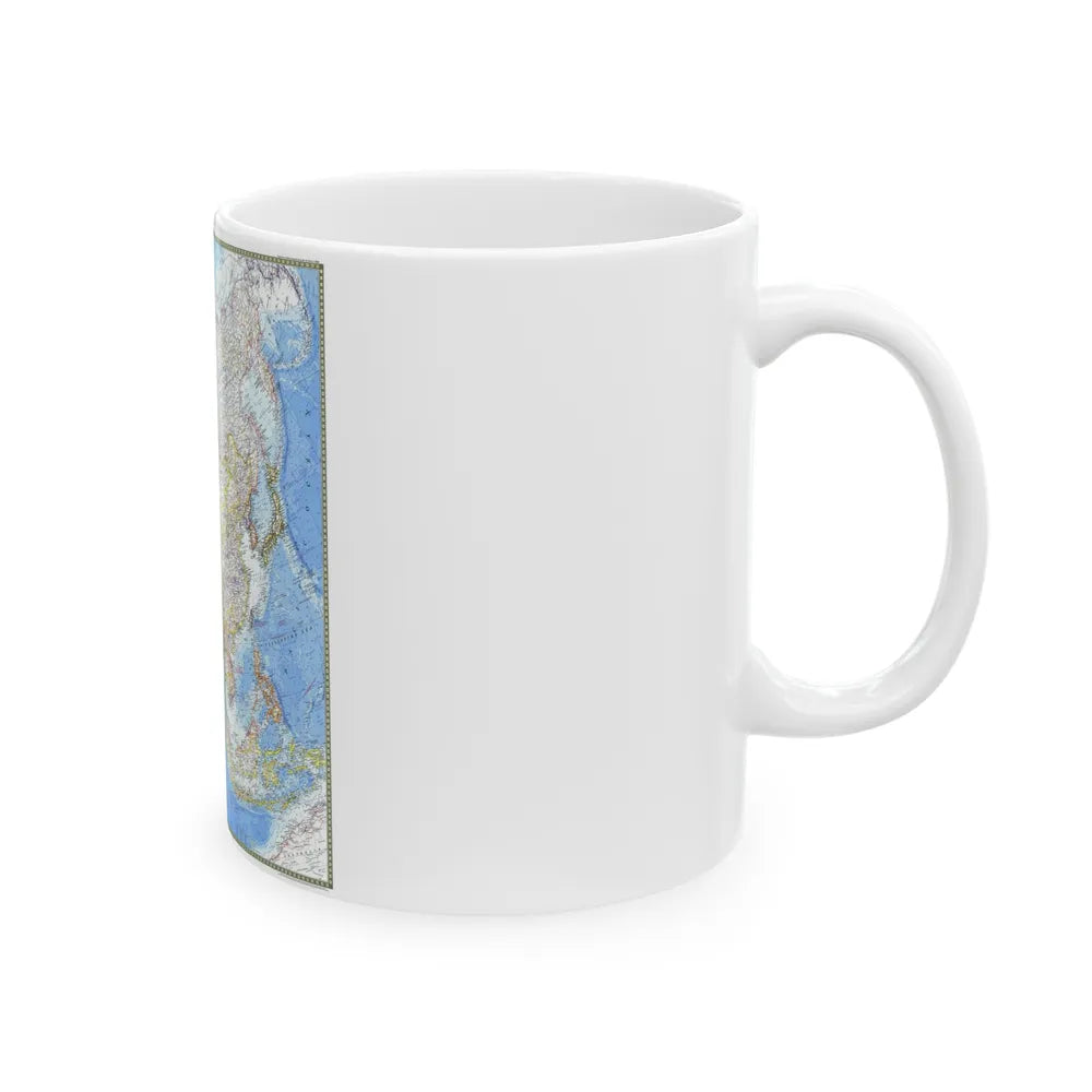 Asia (1971) (Map) White Coffee Mug-Go Mug Yourself