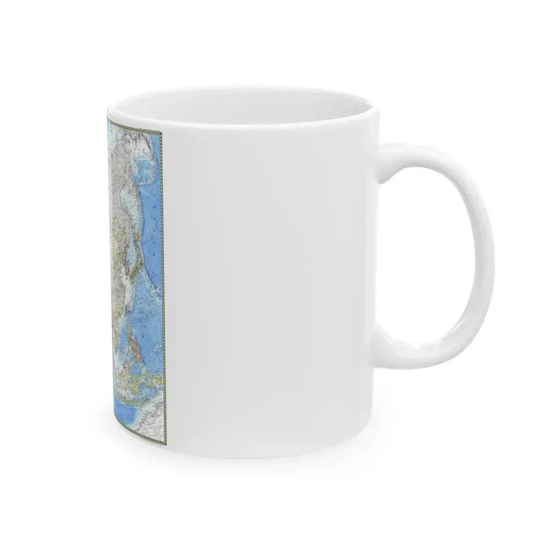 Asia (1971) (Map) White Coffee Mug - Go Mug Yourself