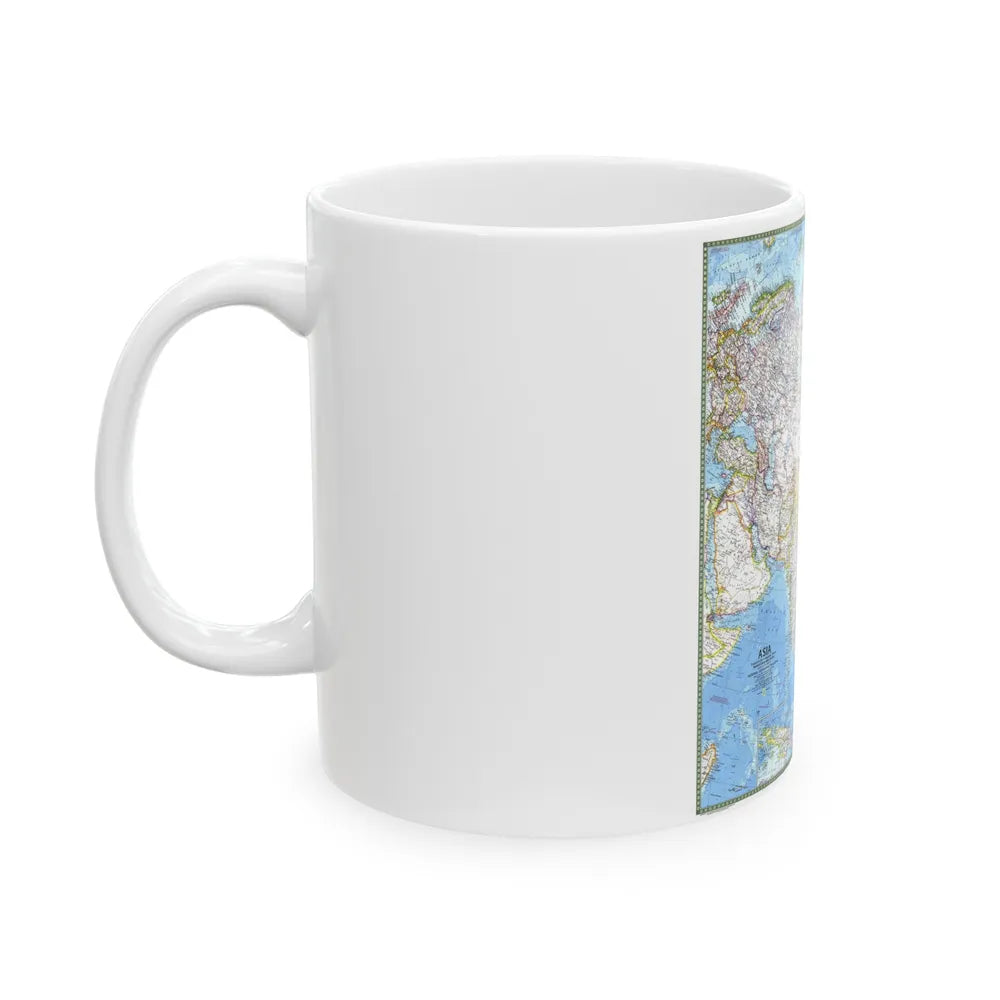 Asia (1971) (Map) White Coffee Mug-Go Mug Yourself