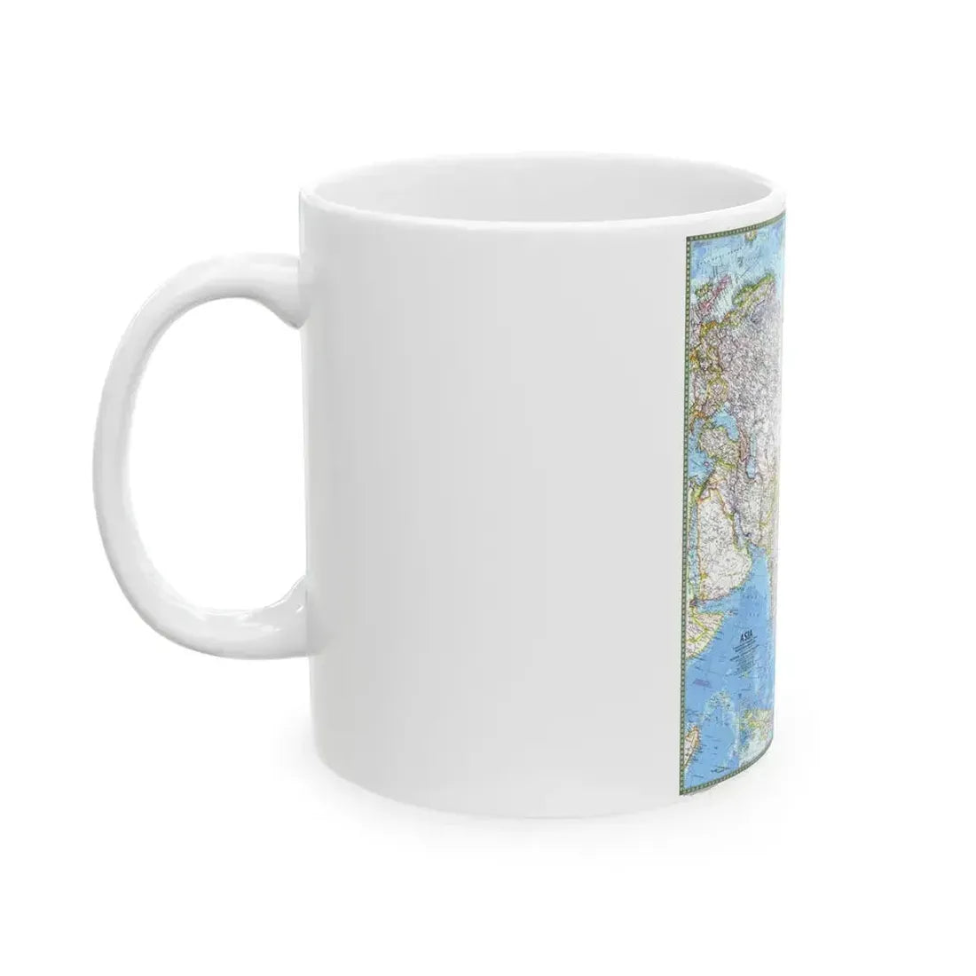 Asia (1971) (Map) White Coffee Mug - Go Mug Yourself