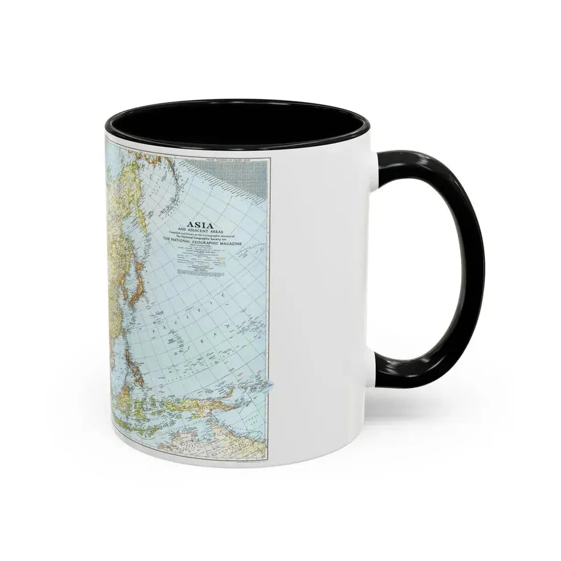 Asia and Adjacent Areas (1942) (Map) Accent Coffee Mug - Go Mug Yourself