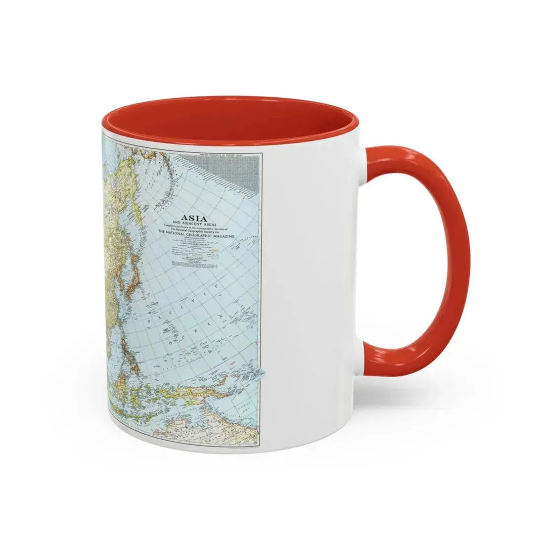 Asia and Adjacent Areas (1942) (Map) Accent Coffee Mug - Go Mug Yourself