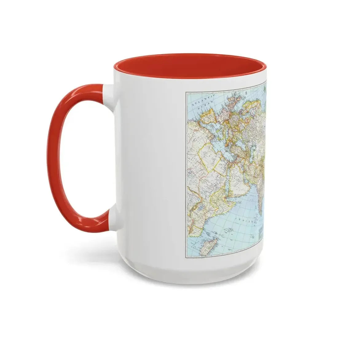 Asia and Adjacent Areas (1942) (Map) Accent Coffee Mug - Go Mug Yourself