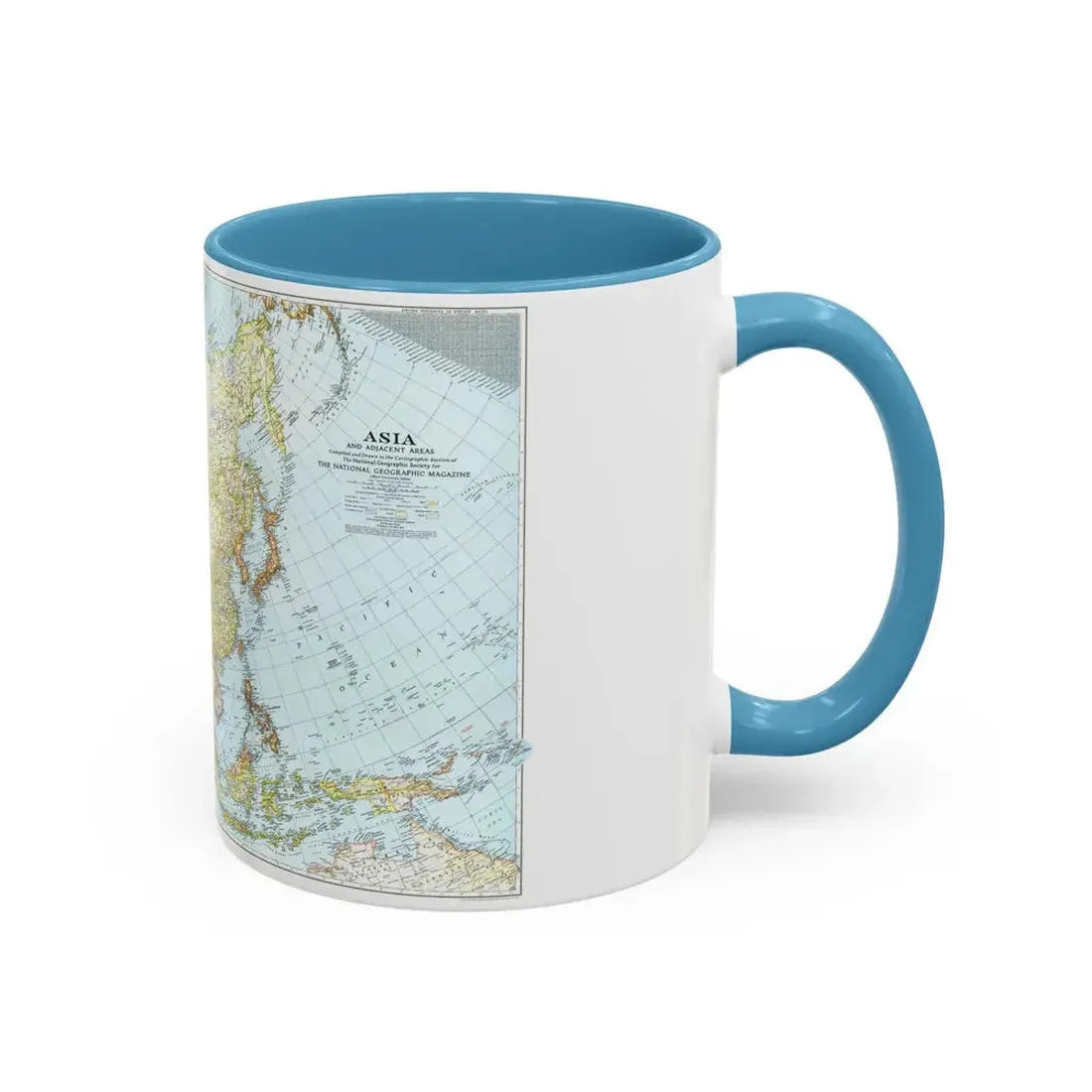Asia and Adjacent Areas (1942) (Map) Accent Coffee Mug - Go Mug Yourself