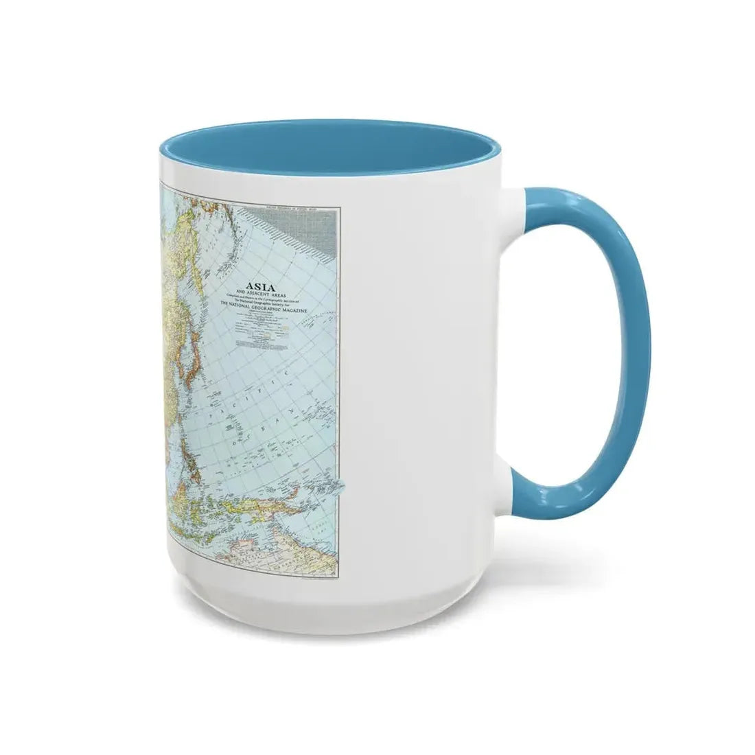 Asia and Adjacent Areas (1942) (Map) Accent Coffee Mug - Go Mug Yourself