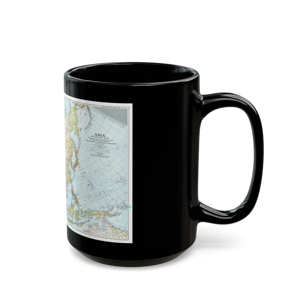 Asia and Adjacent Areas (1942) (Map) Black Coffee Mug-Go Mug Yourself